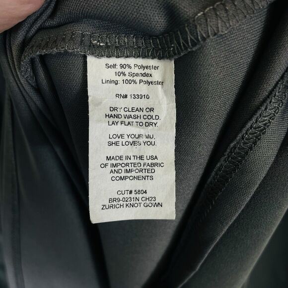 Show Me Your Mumu Grey Zurich Knot Cap Sleeve Maxi Gown Dress Women's Small NEW - Picture 8 of 8